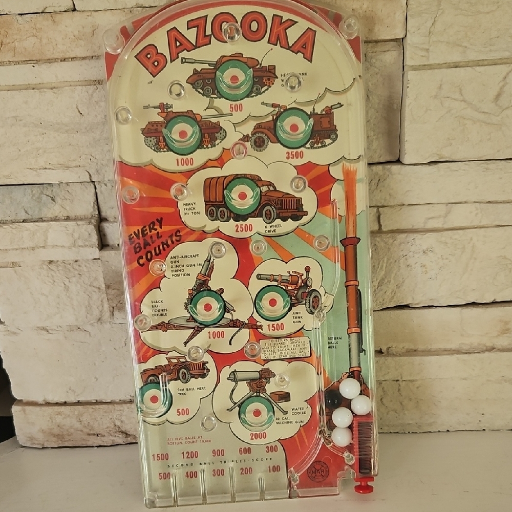 Vintage Marx Bazooka Pinball Game